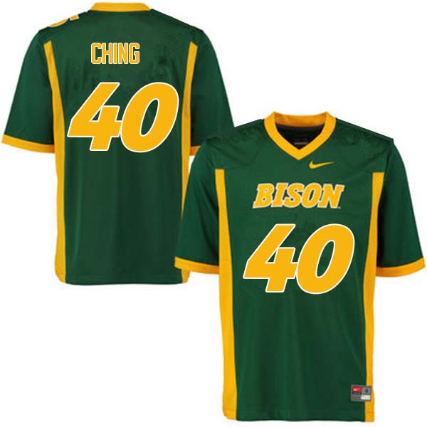 Men #40 Costner Ching North Dakota State Bison College Football Jerseys Sale-Green